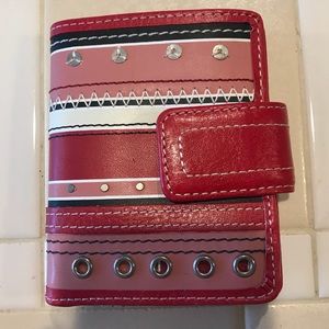 Red Women’s Leather Fossil Wallet
